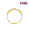 TOMEI Dual-Tone Multi Heart Ring, Yellow Gold 916