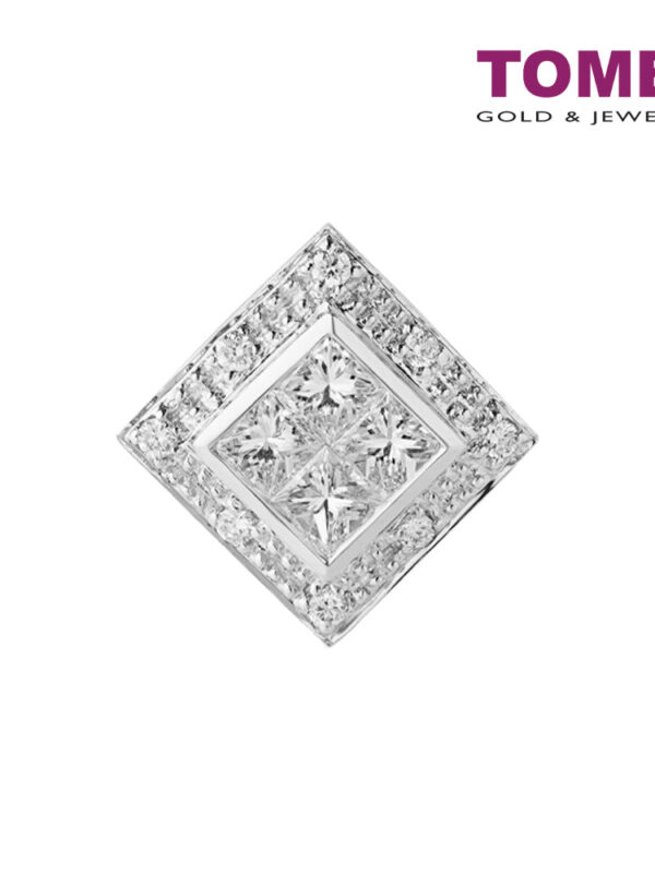 TOMEI Pendant In Quadrated Sensations, Diamond White Gold 750 (P2982)