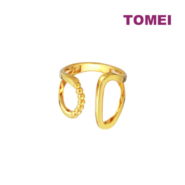 TOMEI Lusso Italia Stylish Ring, Yellow Gold 916