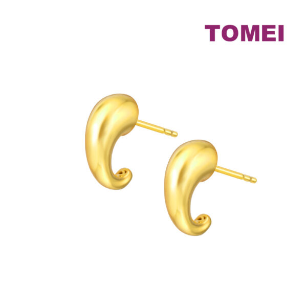 TOMEI Lusso Italia Mini Trunk Earrings, Yellow Gold 916