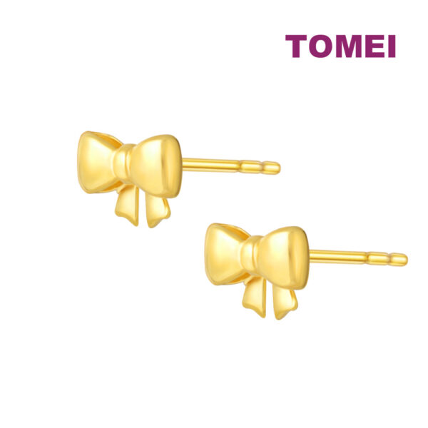 TOMEI Lusso Italia Ribbon Earrings, Yellow Gold 916