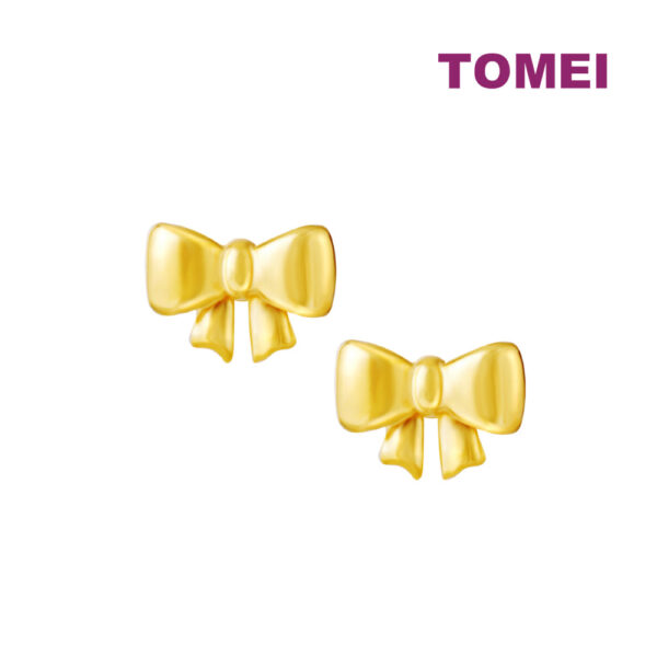 TOMEI Lusso Italia Ribbon Earrings, Yellow Gold 916