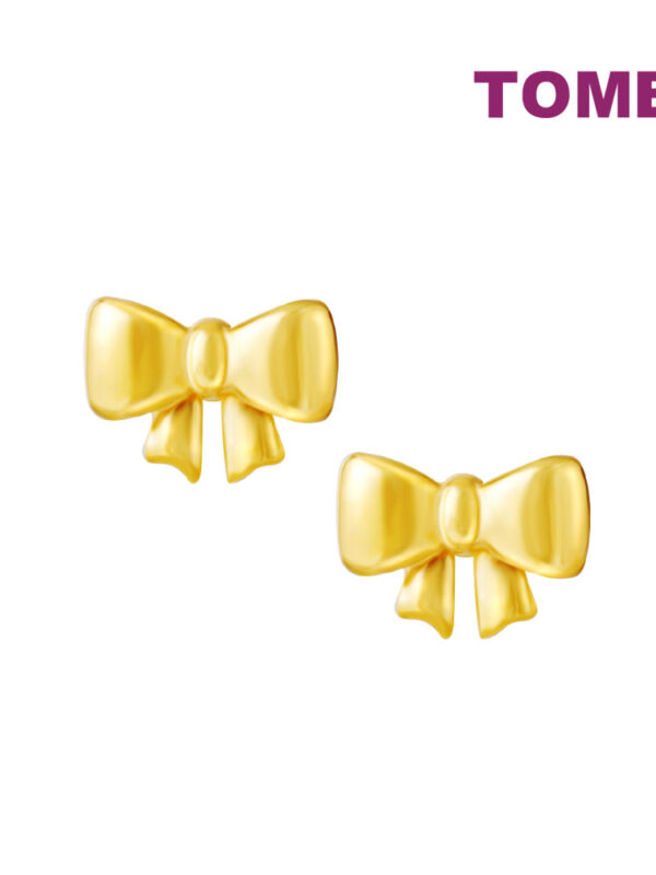 TOMEI Lusso Italia Ribbon Earrings, Yellow Gold 916