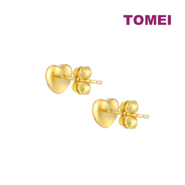 TOMEI Lusso Italia Mini Love Earrings, Yellow Gold 916