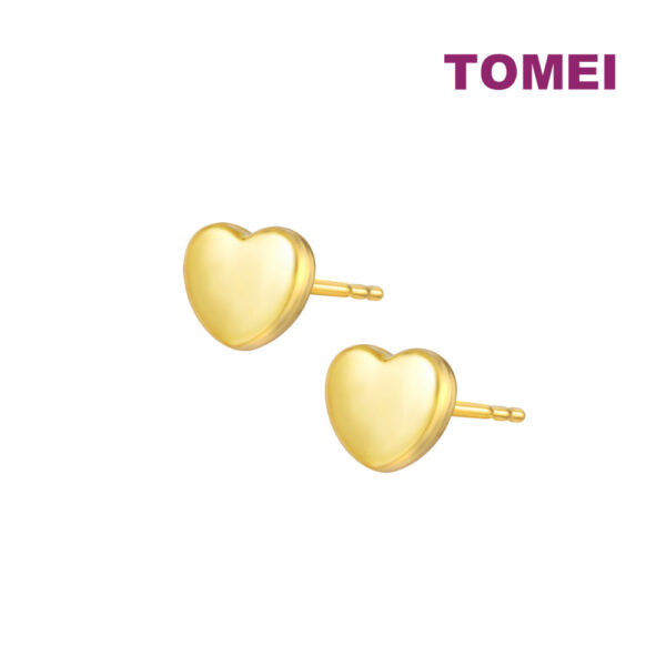 TOMEI Lusso Italia Mini Love Earrings, Yellow Gold 916
