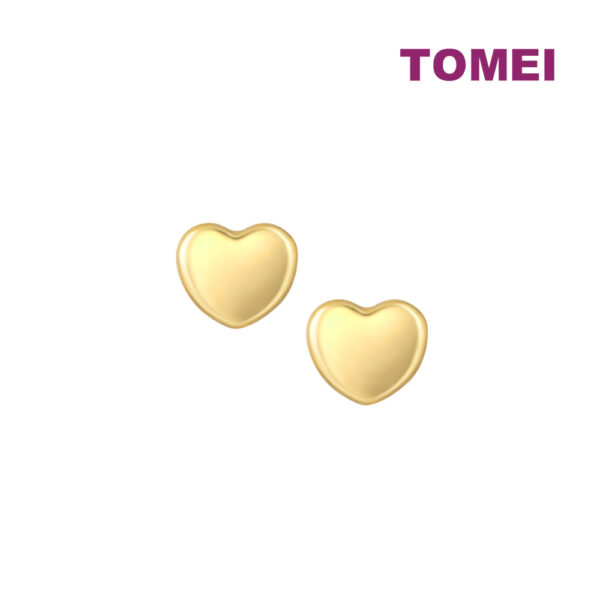 TOMEI Lusso Italia Mini Love Earrings, Yellow Gold 916