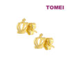 TOMEI Lusso Italia Crown Earrings, Yellow Gold 916