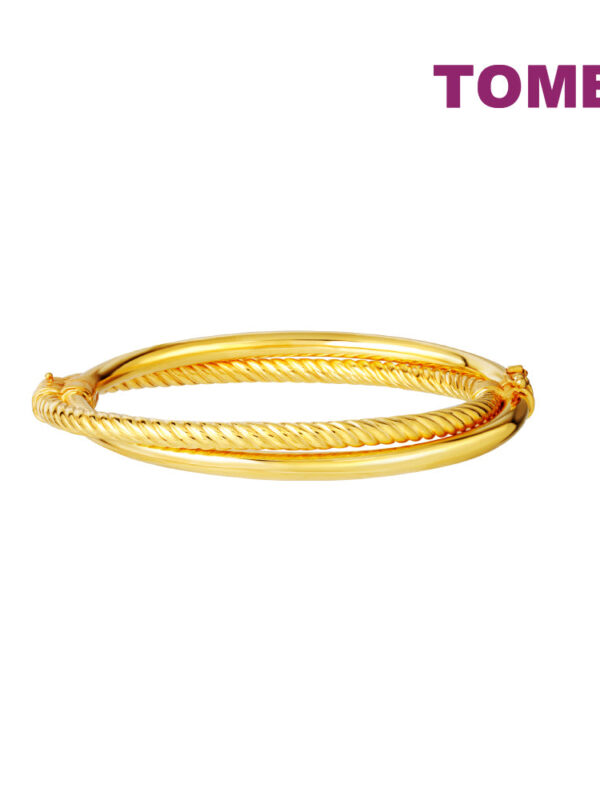 TOMEI Lusso Italia Intersecting Bangle, Yellow Gold 916