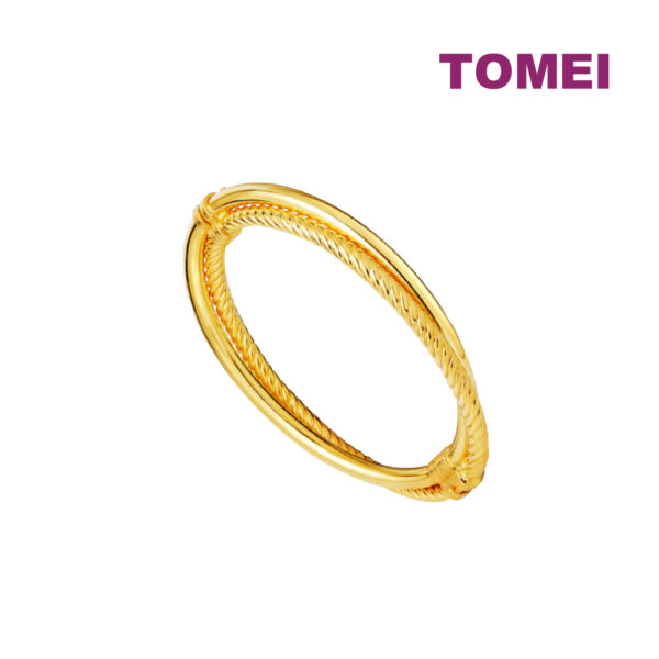 TOMEI Lusso Italia Intersecting Bangle, Yellow Gold 916