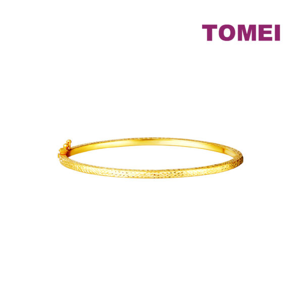 TOMEI Lusso Italia Minimalist Bangle, Yellow Gold 916