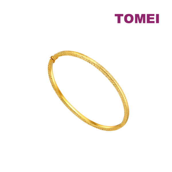 TOMEI Lusso Italia Minimalist Bangle, Yellow Gold 916