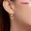 TOMEI Lusso Italia Dual-Tone Wavy Earrings, Yellow Gold 916