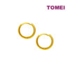 TOMEI Lusso Italia Round Loop Earrings, Yellow Gold 916