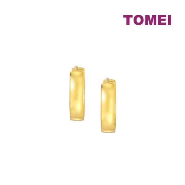 TOMEI Lusso Italia Round Loop Earrings, Yellow Gold 916