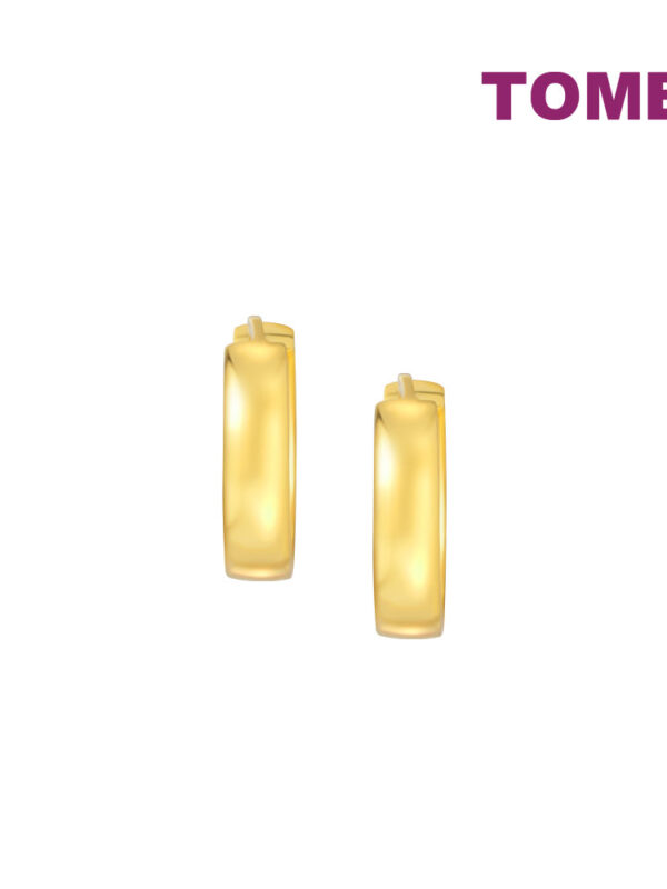TOMEI Lusso Italia Round Loop Earrings, Yellow Gold 916