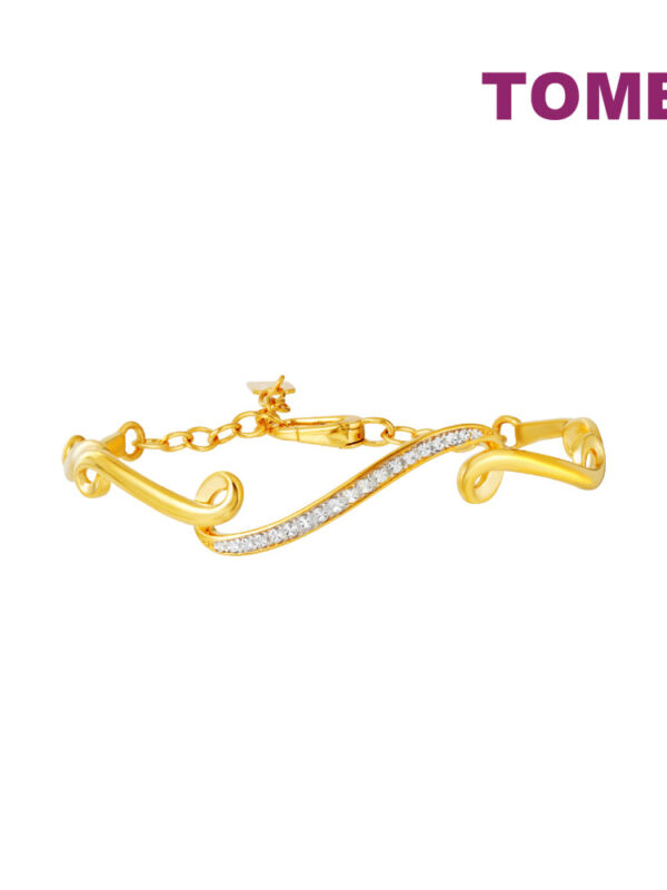 TOMEI Bridging the Gap Bangle, Yellow Gold 916