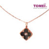 TOMEI Lucky Pattern Clover Pendant Set, Rose Gold 750 (GDIDDZ04070B/W)