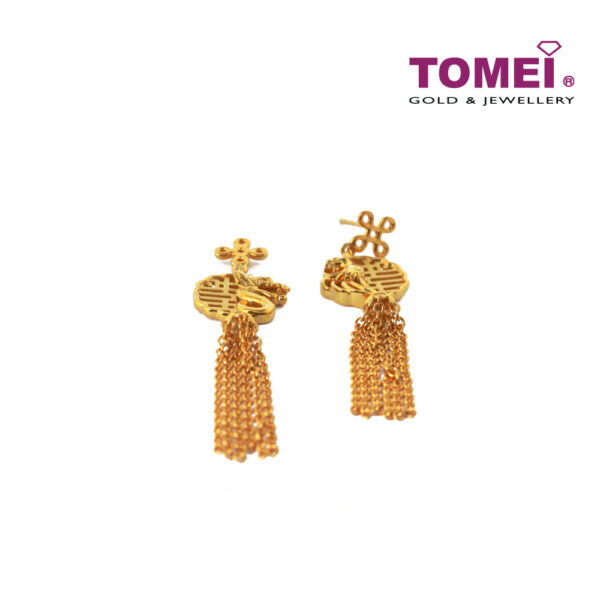 TOMEI Earrings, Yellow Gold 916 (WS-YG1214E-1C)