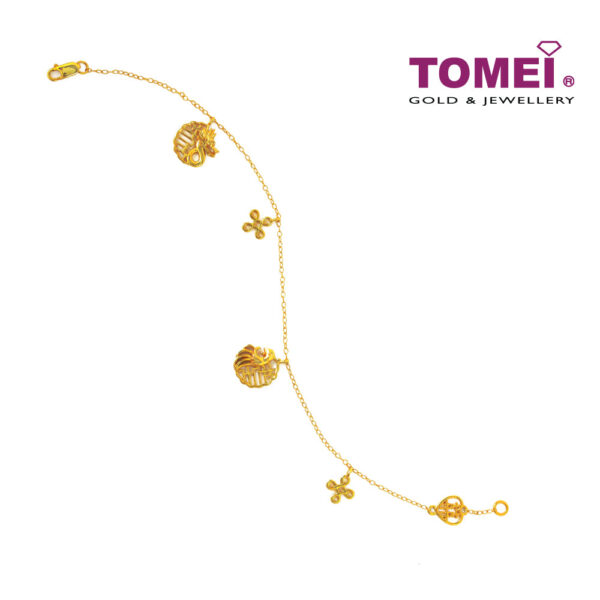 TOMEI Gilded Kismet of Glamour Bracelet, Yellow Gold 916 (WS-YG1275B-1C)