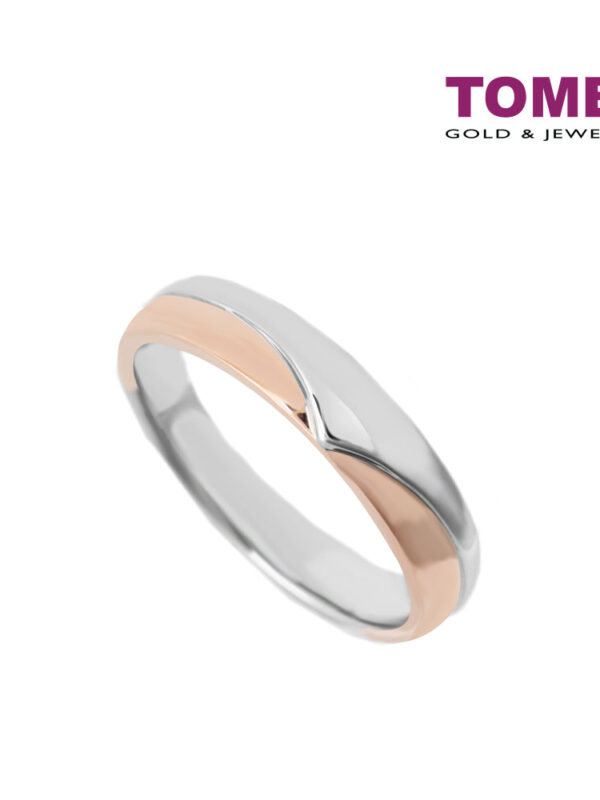 TOMEI EB Evermore Couple Rings I White+Rose Gold 750 (EBE-R4854/EBE-R4855)