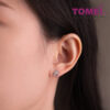 TOMEI Glittering Floriated Sparks Diamond Earrings, White Gold 375 (E1488)