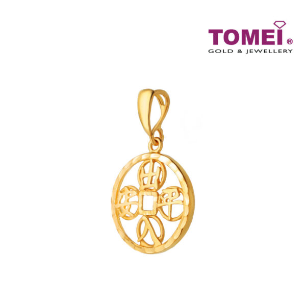 TOMEI Peace and Prosperity pendant, Yellow Gold 916