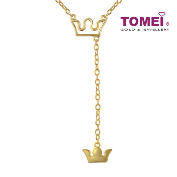 TOMEI Crown Princess Necklace, Yellow Gold 916