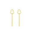 TOMEI Hulu Dangling Earring, Yellow Gold 916 (9Q-YG1250E-1C)