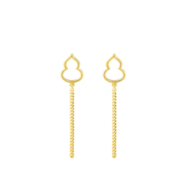 TOMEI Hulu Dangling Earring, Yellow Gold 916 (9Q-YG1250E-1C)