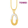 TOMEI Dual-Tone Knotted Pendant, Yellow Gold 916