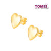 TOMEI Heart Shaped Earrings, Yellow Gold 916 (XXN5E8622-1C)