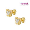 TOMEI Diamond Cut Collection Butterfly Earrings, Yellow Gold 916 (9Q-YG1262E-2C)