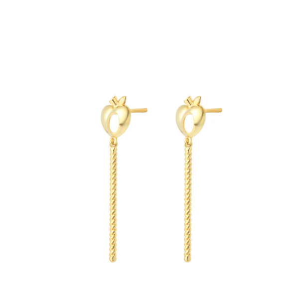 TOMEI Apple Love Dangling Earring, Yellow Gold 916