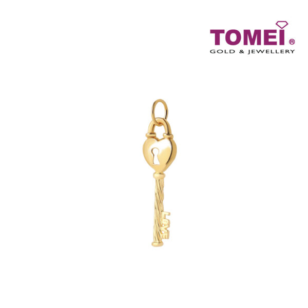 TOMEI Key with Loving Sensuality Pendant, Yellow Gold 916