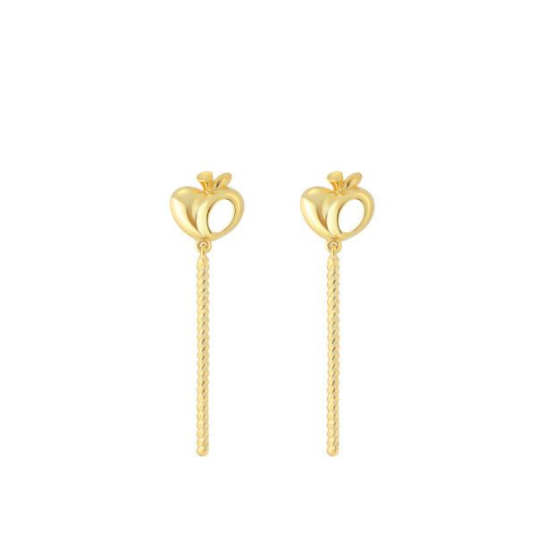 TOMEI Apple Love Dangling Earring, Yellow Gold 916