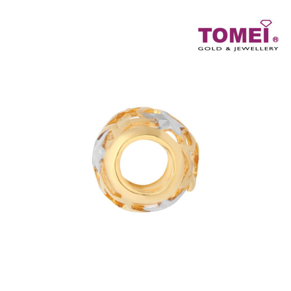 TOMEI Pottery of Weaved Star Charm, Yellow Gold 916