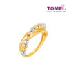 TOMEI Italy Trio Tone Ring, Yellow Gold 916