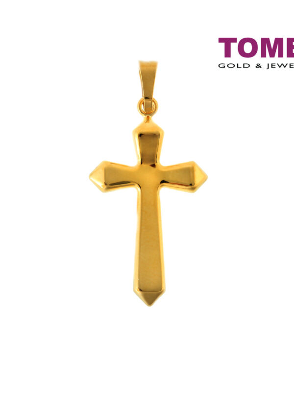 TOMEI Lusso Italia Cross Pendant, Yellow Gold 916