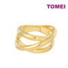 TOMEI Crisscross Ring, Yellow Gold 916