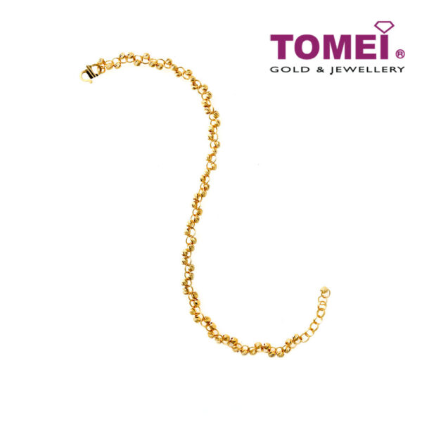 TOMEI Luminous Beads Bracelet, Yellow Gold 916