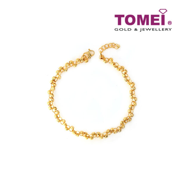TOMEI Luminous Beads Bracelet, Yellow Gold 916