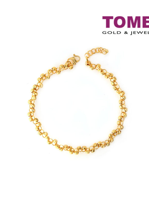 TOMEI Luminous Beads Bracelet, Yellow Gold 916