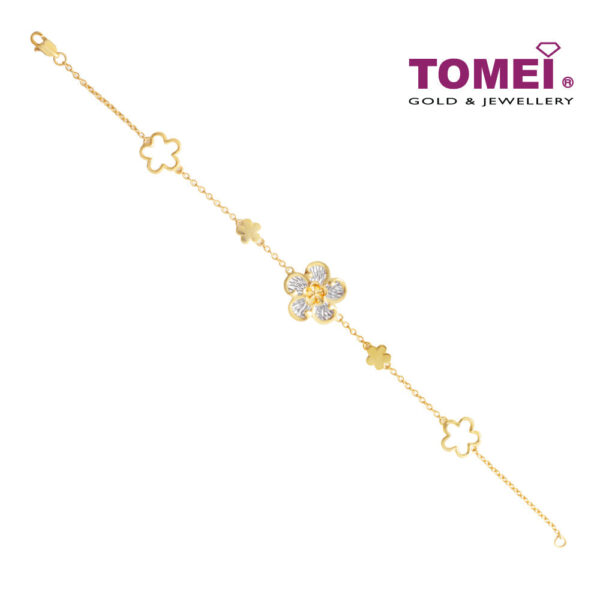 TOMEI Bloom Of Bliss Bracelet, Yellow Gold 916 (9M-YG1342B-1C)