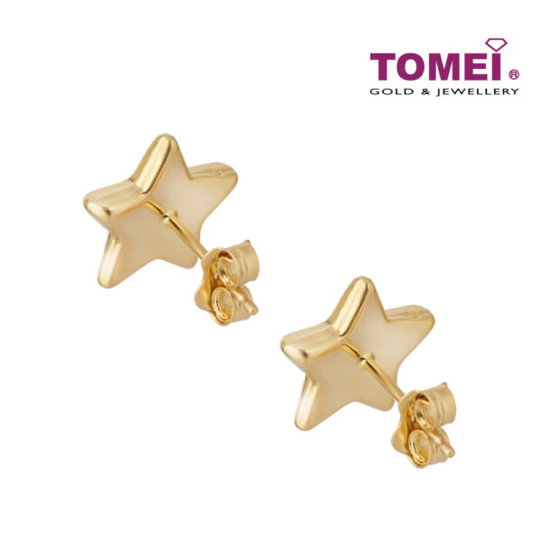 TOMEI Lusso Italia Star Stud Earrings, Yellow Gold 916