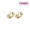 TOMEI Crown Round Earrings, Yellow Gold 916