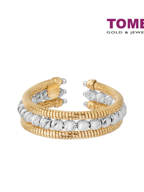 TOMEI Lusso Italia Beads Ring, Yellow Gold 916