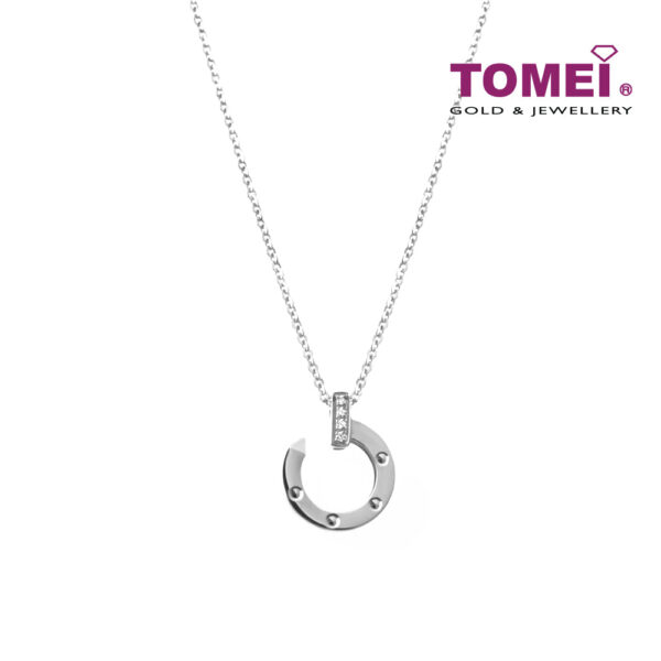 TOMEI Diamond Necklace, White Gold 750