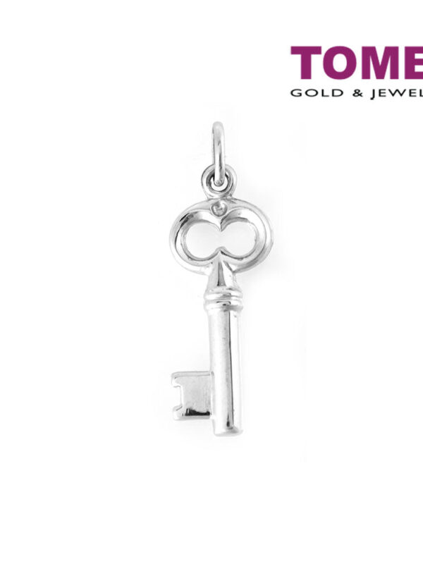 TOMEI  with Style Key Pendant, White Gold 750