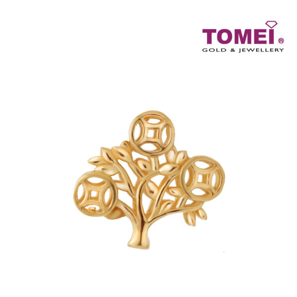TOMEI Money Tree Charm, Yellow Gold 916