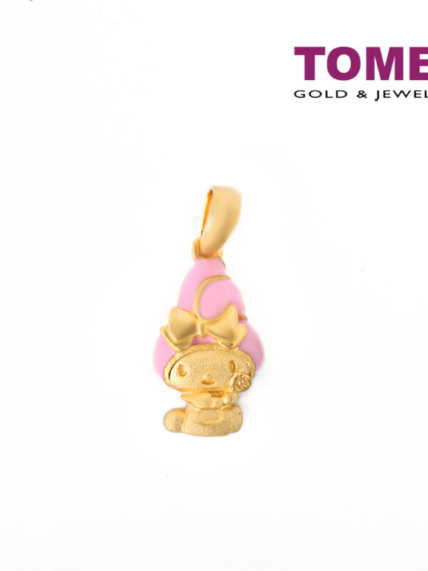 TOMEI My Melody with Merriment and Jollity Pendant, Yellow Gold 916